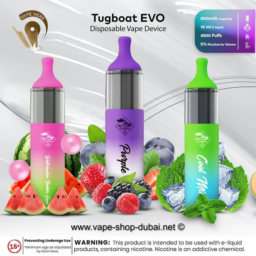 Tugboat EVO Disposable Vape Device 4500 Puffs 850mAh india