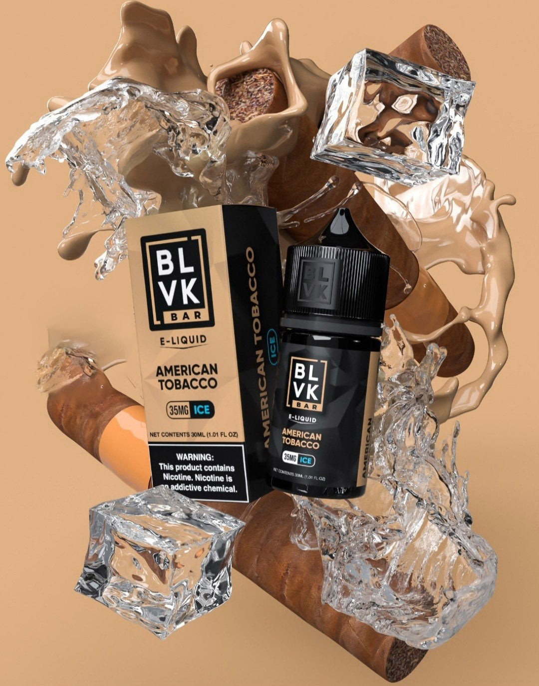 blvk bar vape BLVK BAR E-LIQUID| AMERICAN TOBACCO ICE
