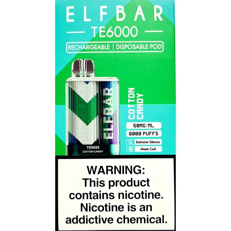 ELF BAR TE6000 – Cotton Candy | JUST VAPE NDIA | DISPOSSABLE VAPE 6000puff