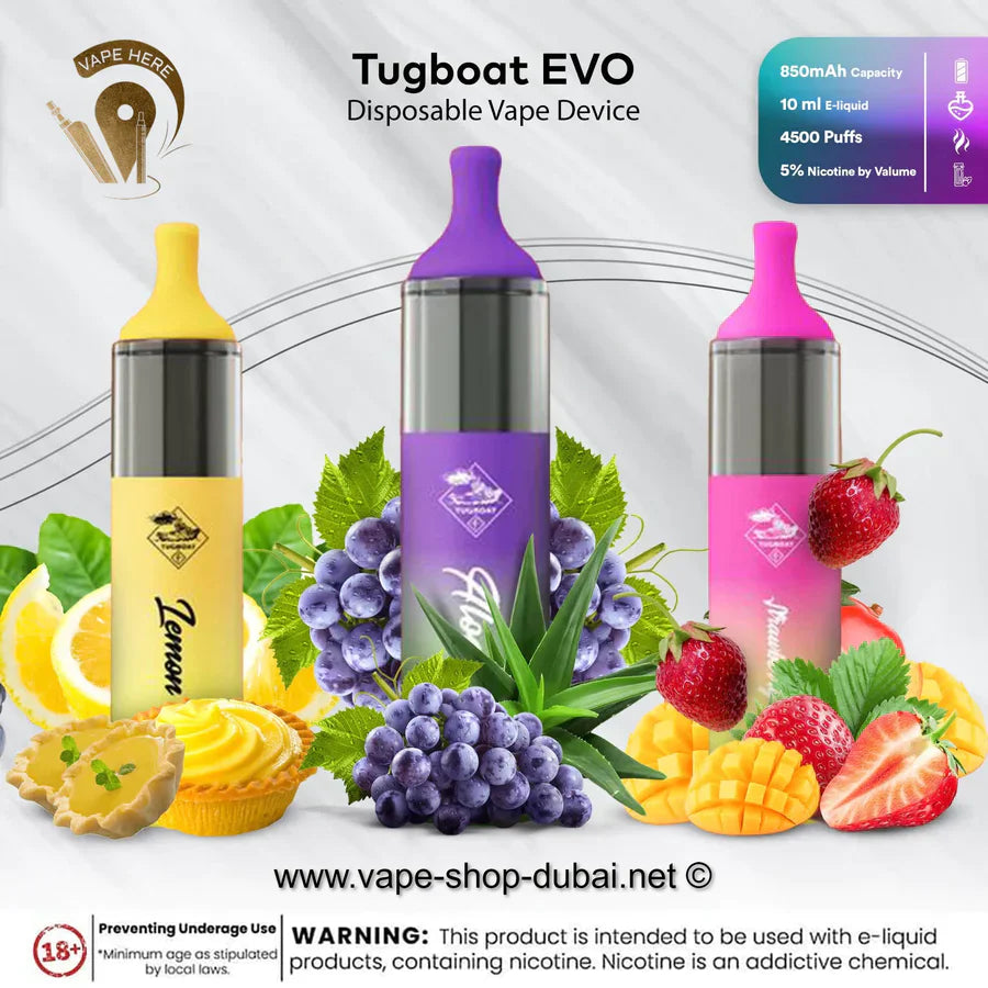 Tugboat EVO Disposable Vape Device 4500 Puffs 850mAh india