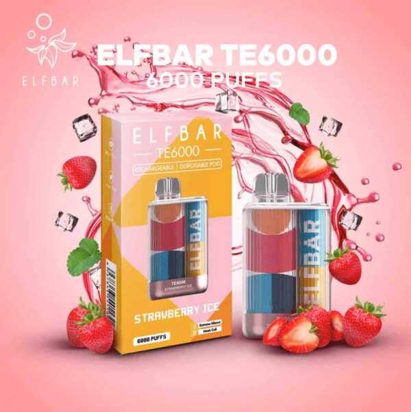 Elf bar strawberry ice TE6000 ORIGNAL |JUST VAPE INDIA |INDIA