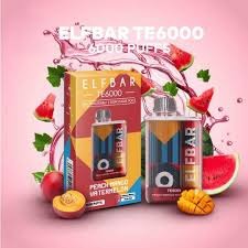 ELF BAR TE6000 –PEACH MANGO WATERMELON | JUST VAPE NDIA | DISPOSSABLE VAPE 6000puff