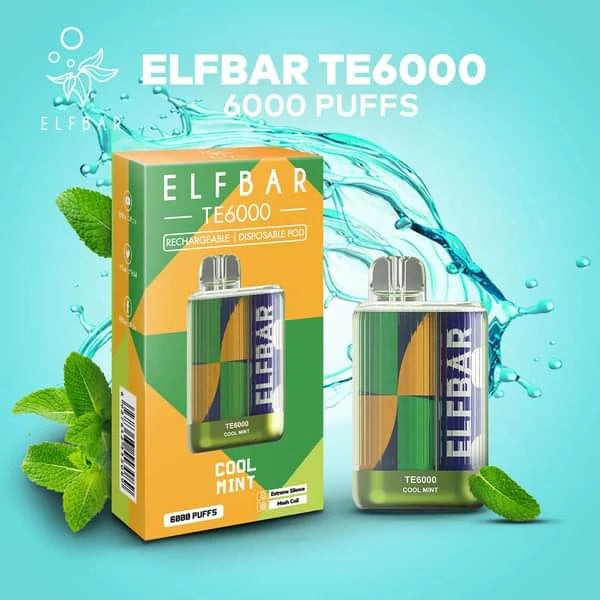 ELF BAR TE 6000 PUFF COOL MINT  | ORIGNAL VAPE DEVICE | INDIA