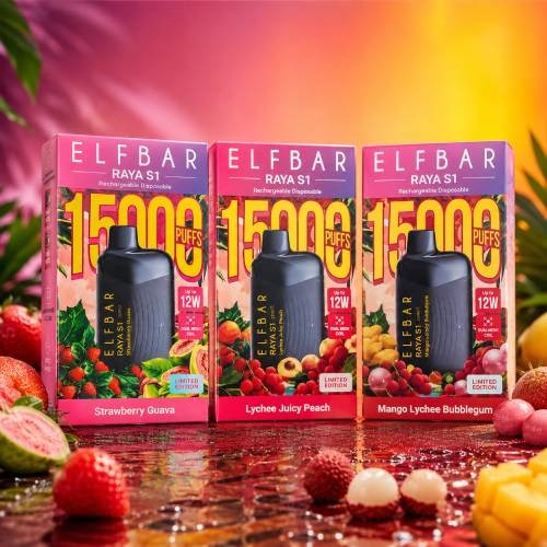 Elfbar Raya S1 15000 Puffs Disposable Vape – Rechargeable Long-Lasting Mesh Coil Vape