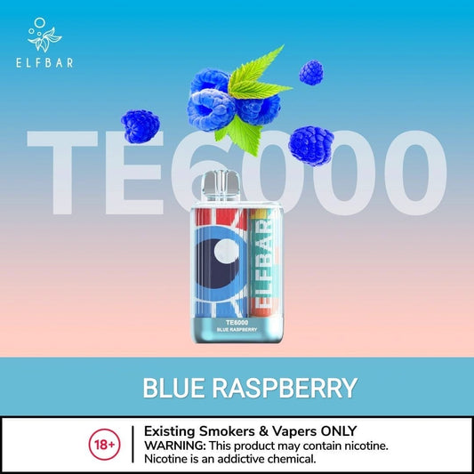 ELF BAR TE 6000 BLUE RASPBERRY | JUST VAPE INDIA |DISPOSSABLE VAPE