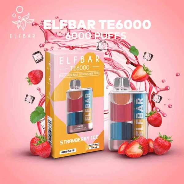 Elf bar strawberry ice TE6000 ORIGNAL |VAPE INDIA SMOKE |INDIA