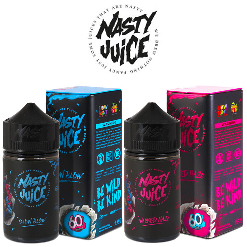 NASTY JUICE  60ML NICOTINE FLAVOUR  INDIA ORIGNAL 100%