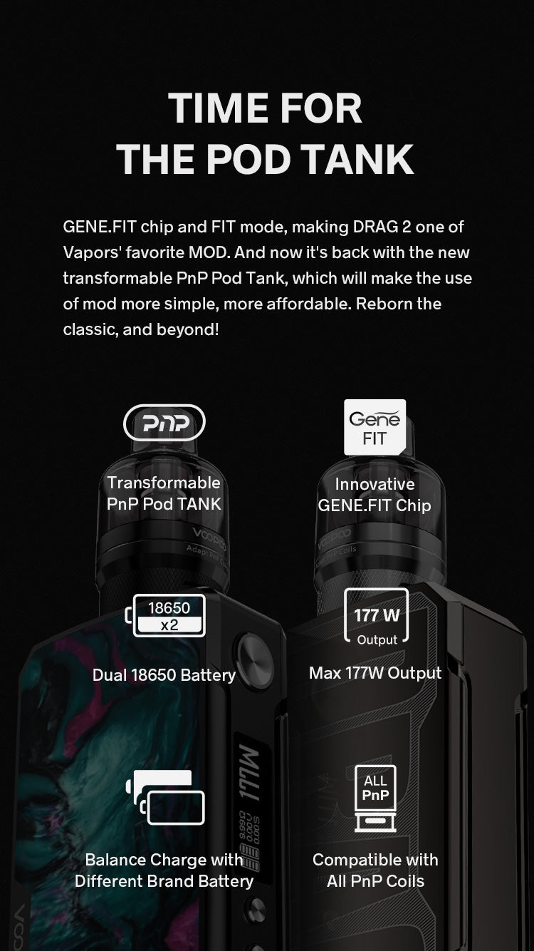 The VOOPOO DRAG 2 Refresh Edition Vape Kit